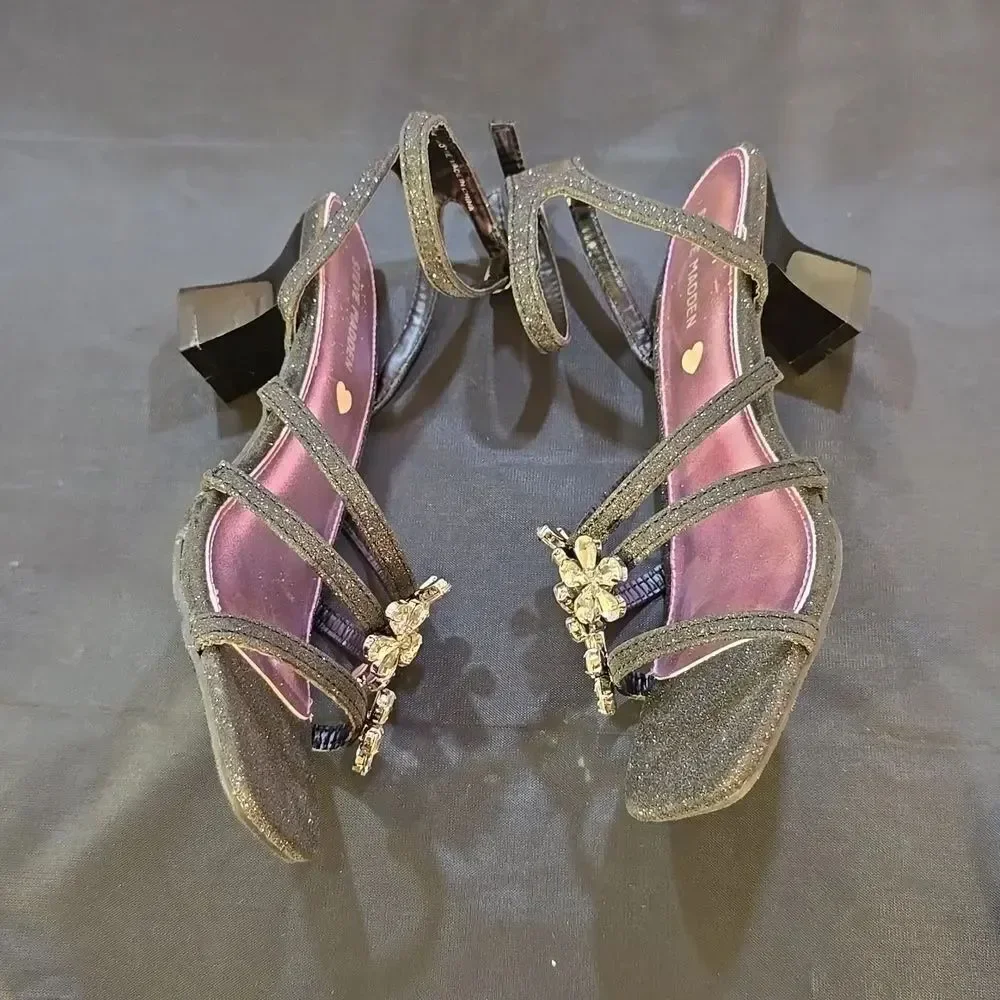 BRAND NEW STEVE MADDEN  LOTTIE HEELED (Little Kid/Big Kid) SANDAL